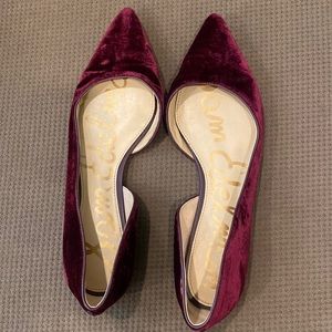 Sam Edelman burgundy velvet flats